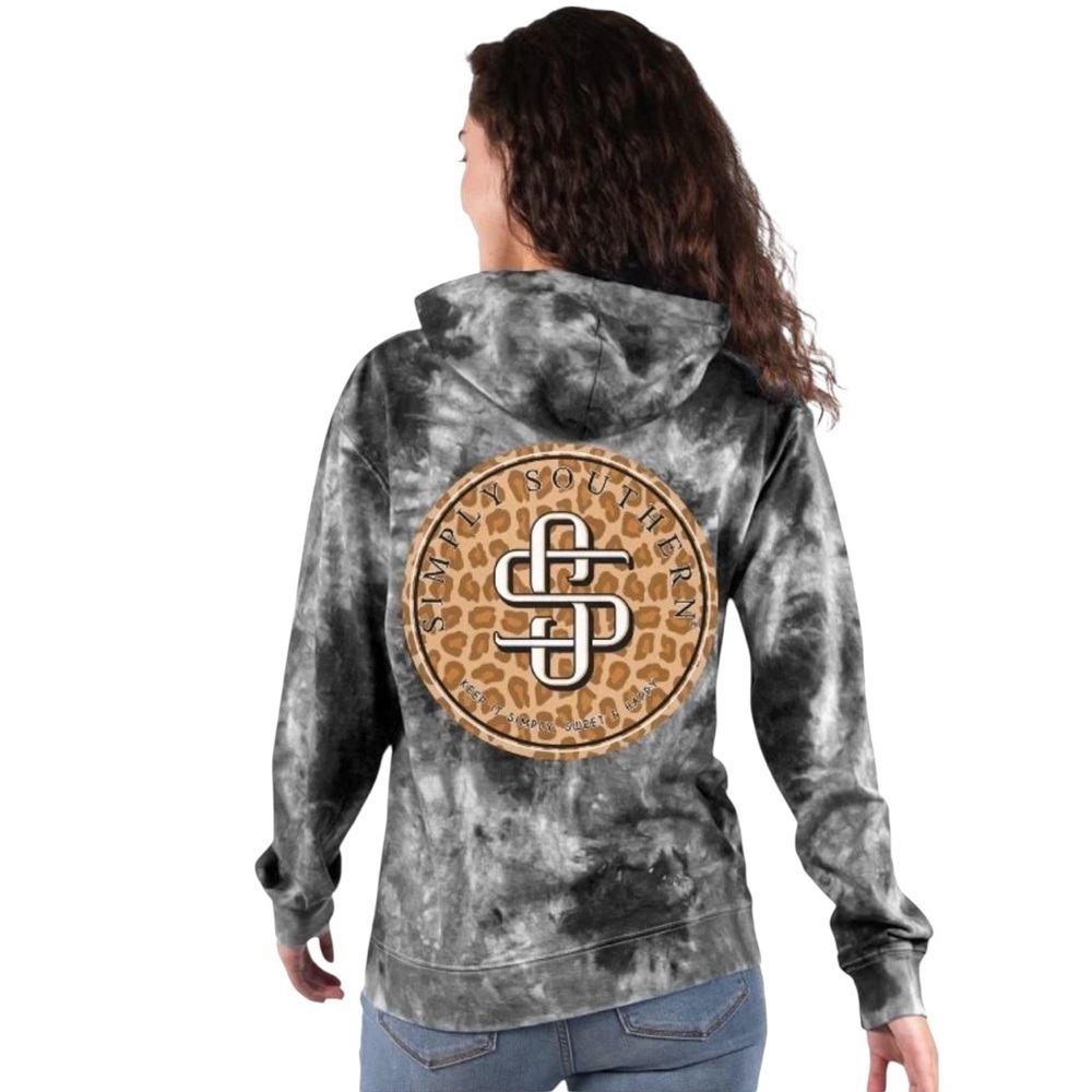 Simply Southern Gray Tie-Dye Hoodie